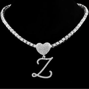 Initial letter Z silver necklace